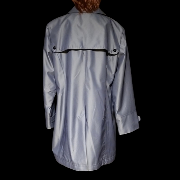 London Fog Women's Ladies' Spring Fall Pea Coat / Sz XL / Grey w metallic sheen - Picture 8 of 17